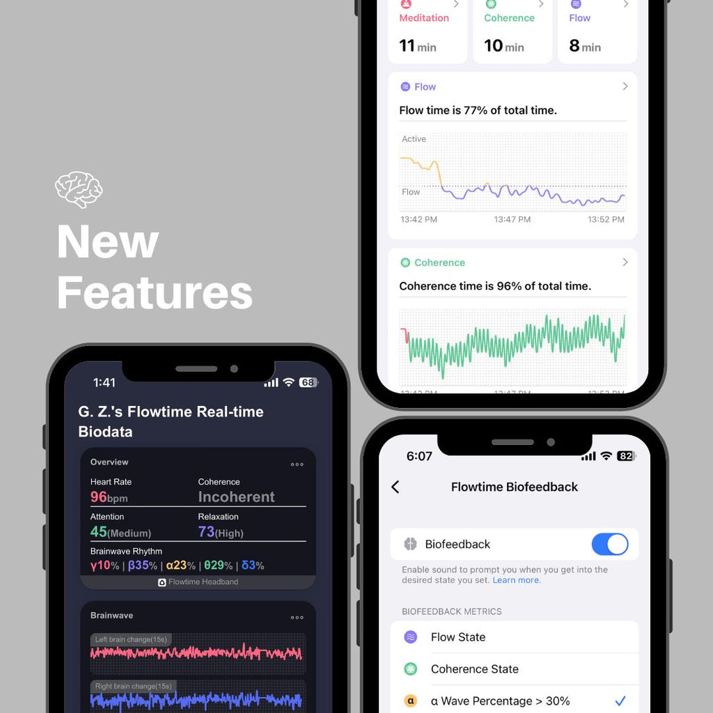 App New Features: Flow Biofeedback, Live Stream & Monthly Report